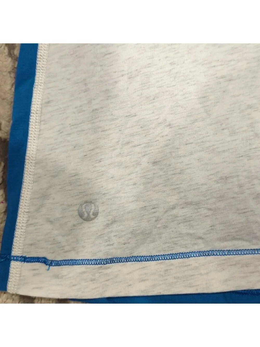 Lululemon Devotion Short Sleeve Tee Beaming Blue / Heathered Polar Cream